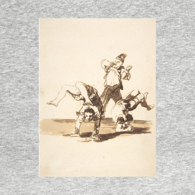 Three acrobats by Francisco Goya by Classic Art Stall